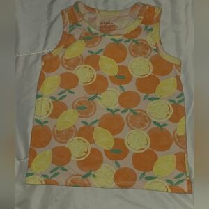 Cat & Jack Orange and Yellow Fruit Tank Top